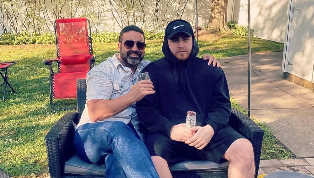 LosPollosTV (Louis Sammartino) with his father on Father's Day