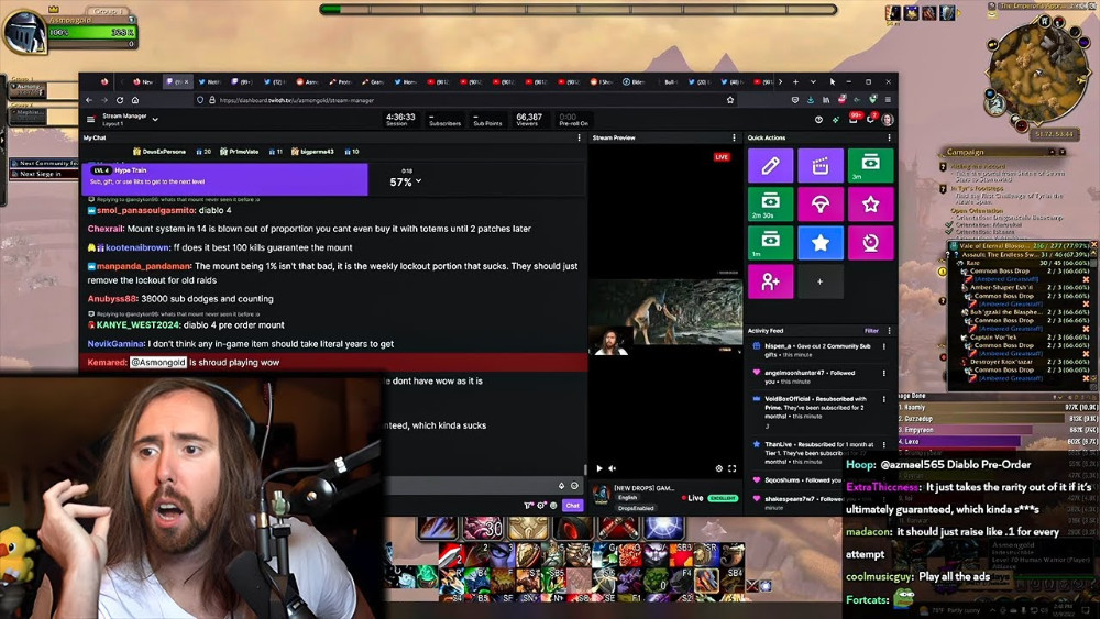 Asmongold talks about the Twitch Bounty Board program on stream.