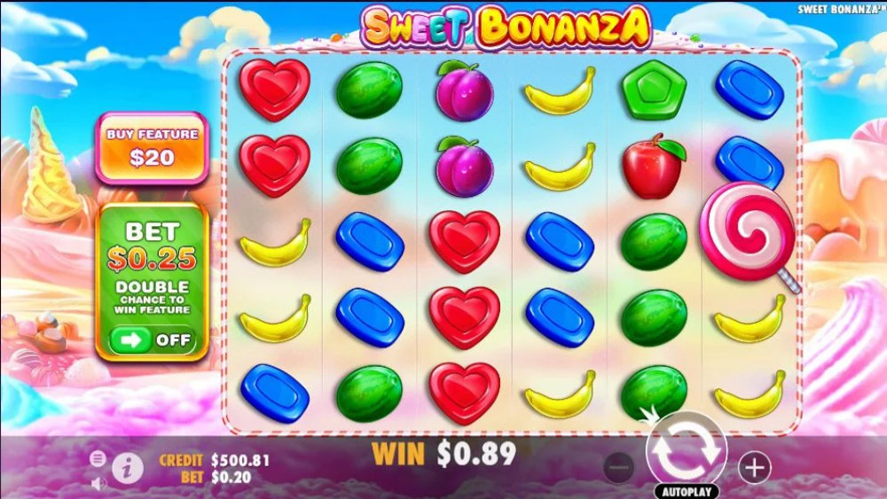 Screenshot of Sweet Bonanza Slot by Pragmatic Play