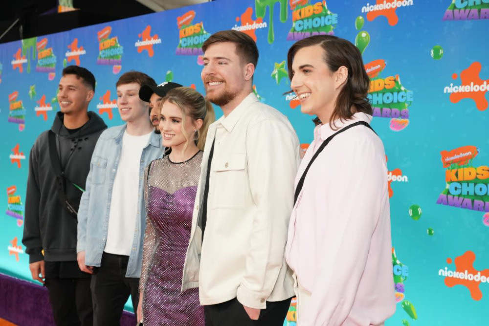 Ava, MrBeast and guests attend the 2023 Nickelodeon Kids' Choice Awards