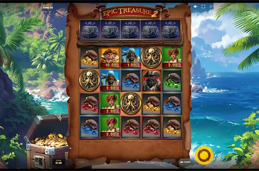 Screenshot of Epic Treasure 2 Slot by Max Win Gaming