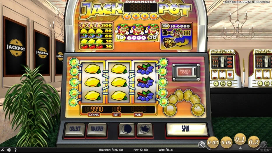 Jackpot 6000 slot by NetEnt