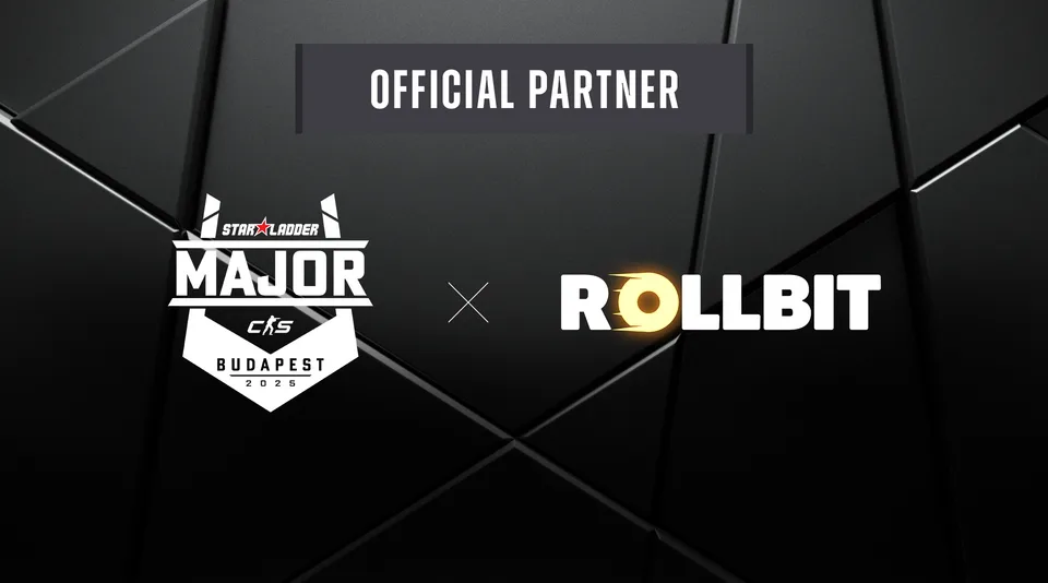 StarLadder Budapest Major CS2 logo with Rollbit crypto casino logo as official partner